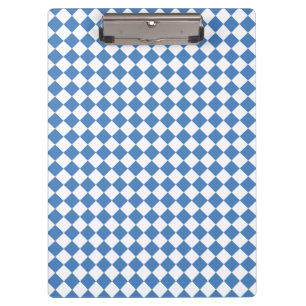 Carpeta De Pinza Patrón de diamante de cuadros azules y blancos