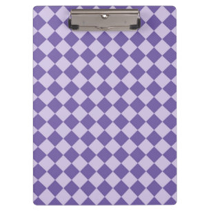 Carpeta De Pinza Patrón de diamante de cuadros púrpura