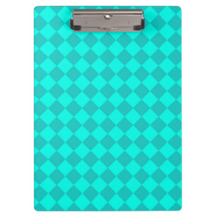 Carpeta De Pinza Patrón de diamante de cuadros verde azulado