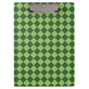 Carpeta De Pinza Patrón de diamante de cuadros verdes
