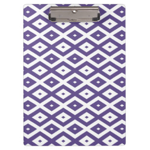 Carpeta De Pinza Patrón de diamante ultravioleta y blanco