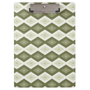 Carpeta De Pinza Patrón de diamante verde oliva