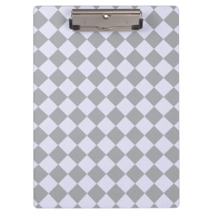 Carpeta De Pinza Patrón de diamantes en gris y lavanda