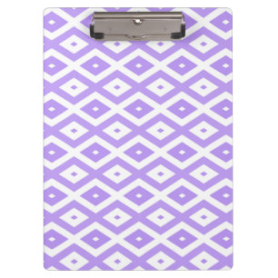 Carpeta De Pinza Patrón de diamantes morado y blanco