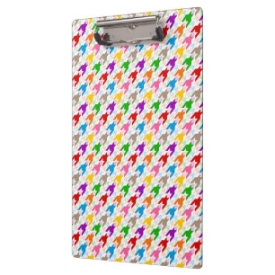 Carpeta De Pinza Patrón de dientes de perro colorido blanco