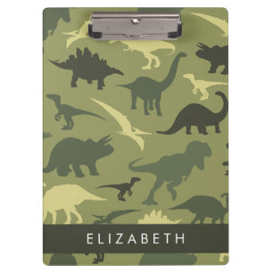 Carpeta De Pinza Patrón de dinosaurios, silueta de dinosaurios, tu 