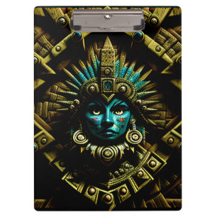 Carpeta De Pinza Patrón de diseño azteca dos