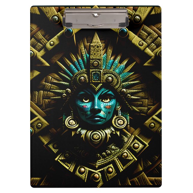 Carpeta De Pinza Patrón de diseño azteca dos (Anverso)