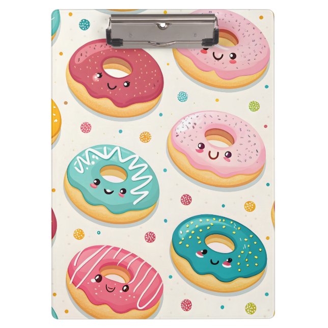 Carpeta De Pinza Patrón de Donuts (Anverso)