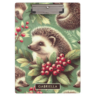 Carpeta De Pinza Patrón de edgehog de cosecha