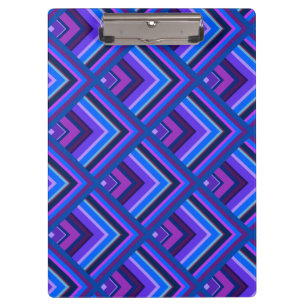 Carpeta De Pinza Patrón de escala de rayas azules y violetas
