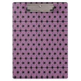 Carpeta De Pinza patrón de estrella púrpura con línea negra