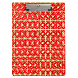 Carpeta De Pinza patrón de estrella roja con línea amarilla