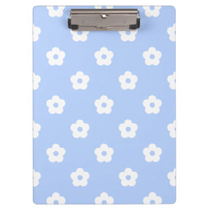 Carpeta De Pinza Patrón de flor blanco