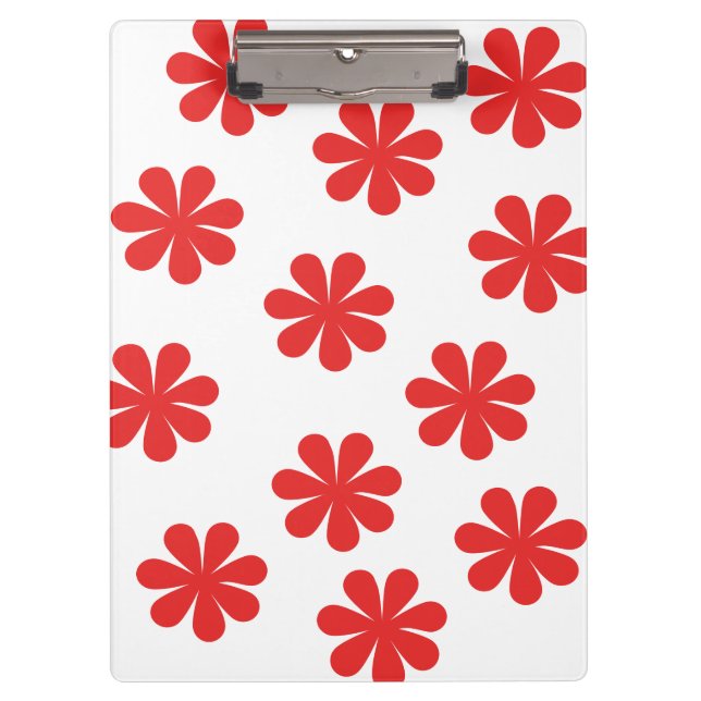 Carpeta De Pinza Patrón de flores abstractas (Anverso)