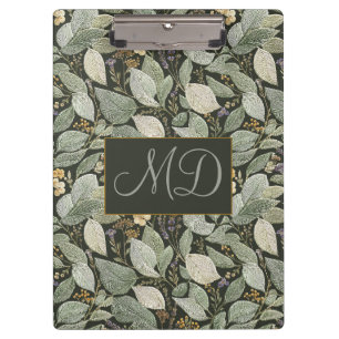 Carpeta De Pinza Patrón de flores bordadas Cottagecore Jardín