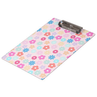 Carpeta De Pinza Patrón de flores de margarita rosa boho