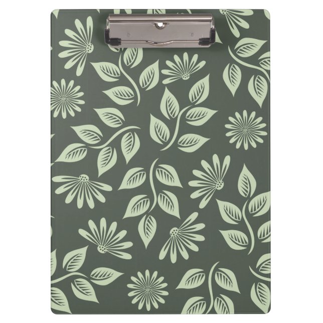 Carpeta De Pinza Patrón de flores de primavera (Anverso)