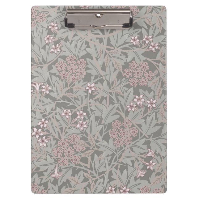 Carpeta De Pinza Patrón de flores de William Morris Jasmine (Anverso)