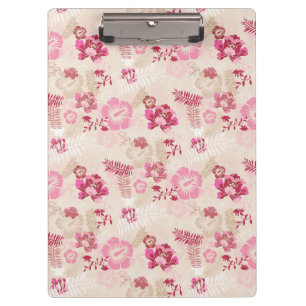 Carpeta De Pinza Patrón de flores modernas rosadas lindas