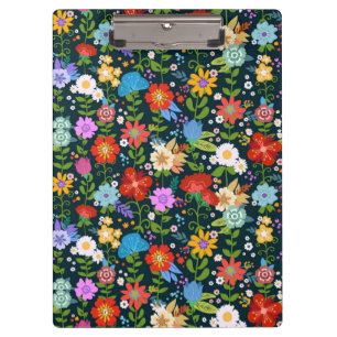 Carpeta De Pinza Patrón de flores sin soldadura Ditsy-13554