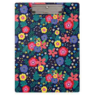 Carpeta De Pinza Patrón De Flores Y Hojas Decorativas-48675