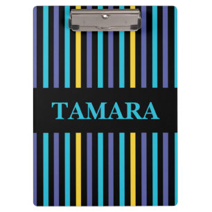 Carpeta De Pinza Patrón de franjas coloreadas personalizadas