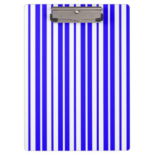 Carpeta De Pinza Patrón de franjas verticales blancas azules