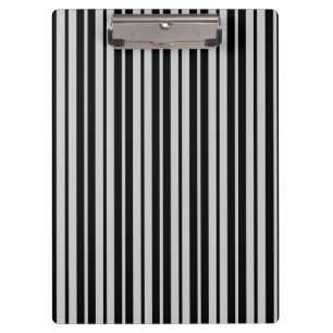 Carpeta De Pinza Patrón de franjas verticales grises y negras