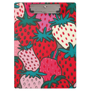 Carpeta De Pinza Patrón de fresa