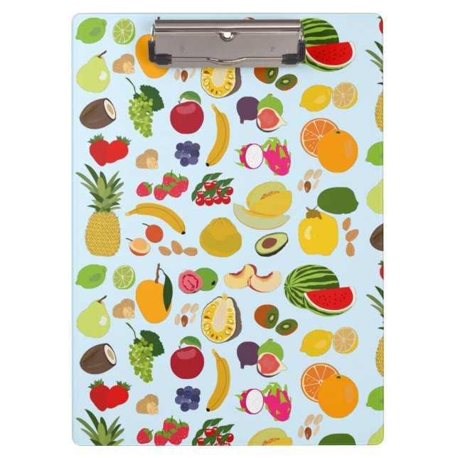 Carpeta De Pinza Patrón de fruta de verano colorido (Anverso)
