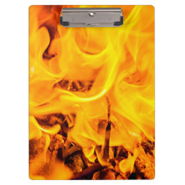 Carpeta De Pinza Patrón De Fuego Y Flores