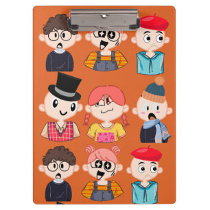 Carpeta De Pinza Patrón de gafas de frikis y geeks de dibujos anima