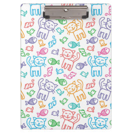 Carpeta De Pinza patrón de gato