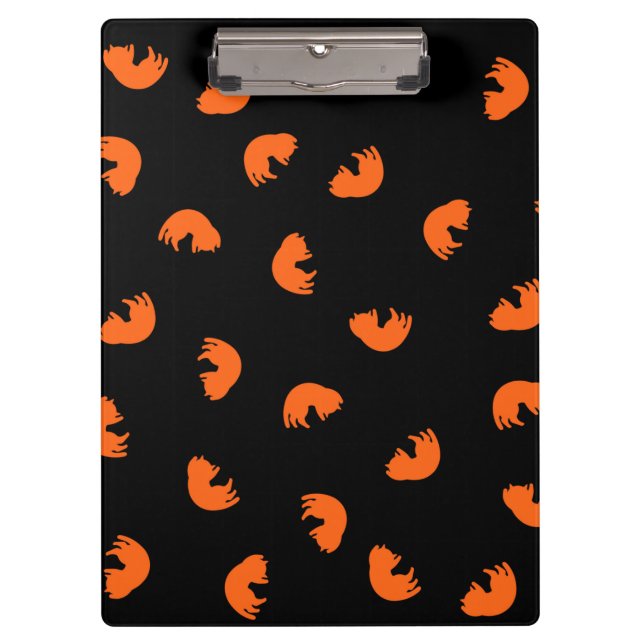 Carpeta De Pinza Patrón de gato naranja (Anverso)