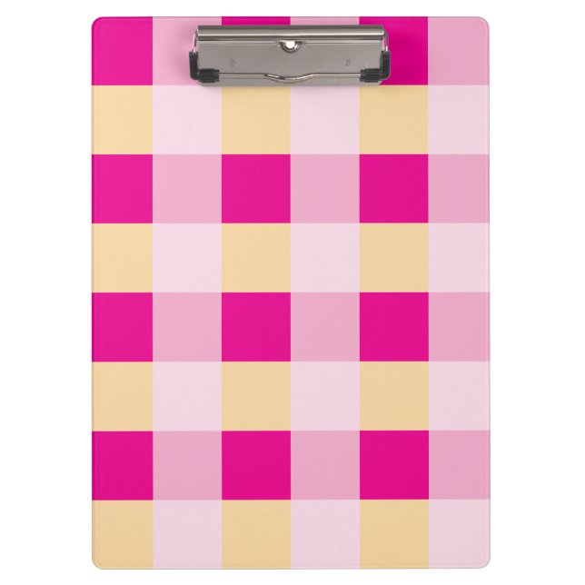 Carpeta De Pinza Patrón de Gingham (Anverso)