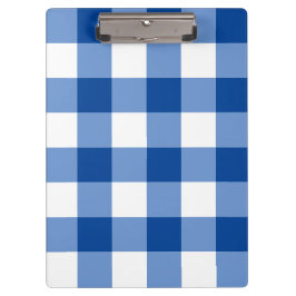 Carpeta De Pinza Patrón de gingham azul