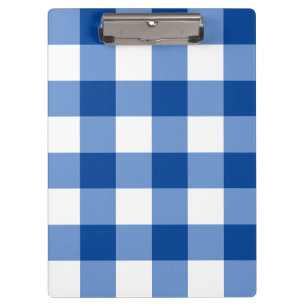 Carpeta De Pinza Patrón de gingham azul