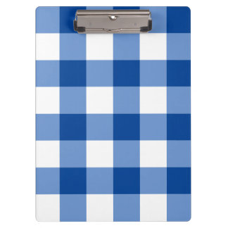 Carpeta De Pinza Patrón de gingham azul
