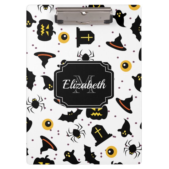 Carpeta De Pinza Patrón de Halloween (Anverso)