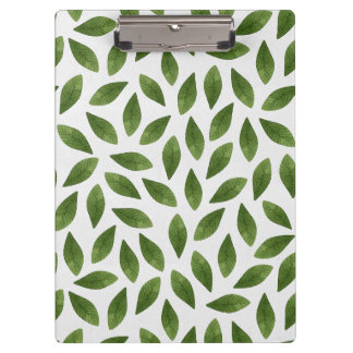 Carpeta De Pinza Patrón de hojas de color verde oscuro