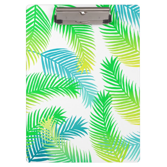 Carpeta De Pinza Patrón de hojas de palma (Anverso)