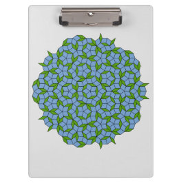 Carpeta De Pinza Patrón de hombus penrose verde y azul