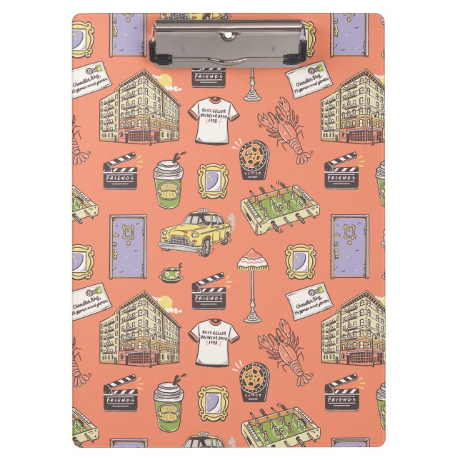 Carpeta De Pinza Patrón de iconos coloridos de FRIENDS™ (Anverso)