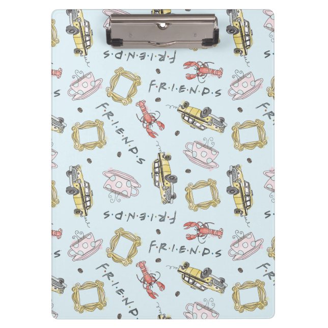 Carpeta De Pinza Patrón de iconos de acuarela de FRIENDS™ (Anverso)