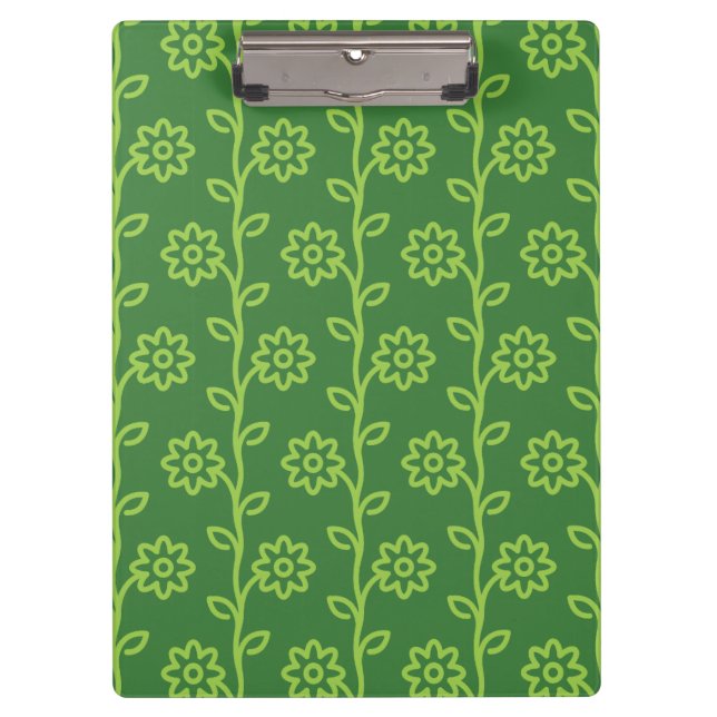 Carpeta De Pinza Patrón de jardín de flores planas (Anverso)
