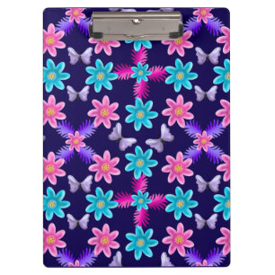 Carpeta De Pinza Patrón de jardín de mariposas pastel   Cottagecore