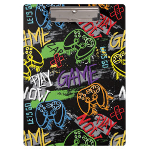 Carpeta De Pinza Patrón de juego de grafiti neón