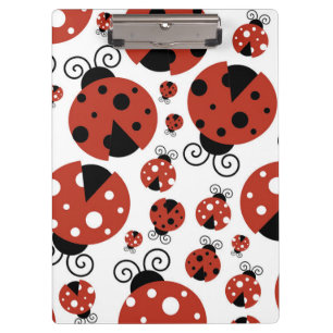 Carpeta De Pinza Patrón De Ladybugs, Cute Ladybugs, Red Ladybugs