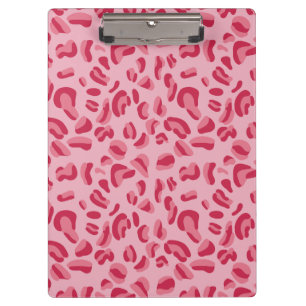 Carpeta De Pinza Patrón de leopardo rosa